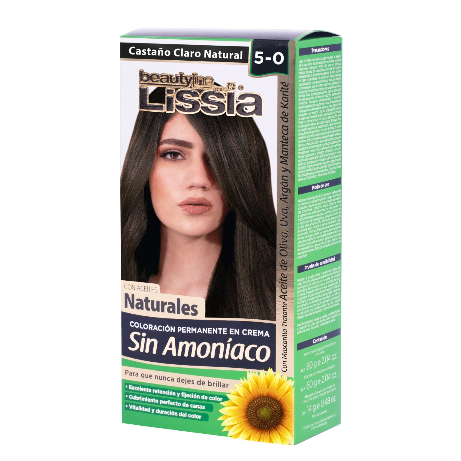 Tinte Sin Amoniaco Casta O Claro Natural Esencia Lissia