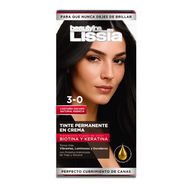 Tinte en Crema Castaño Oscuro Natural 3-0<span> – </span>Kit * 1