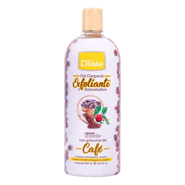 Gel Corporal Exfoliante y Anticelulítico de Café 950 ml Gel Corporal Exfoliante y Anticelulítico de Café 950 ml