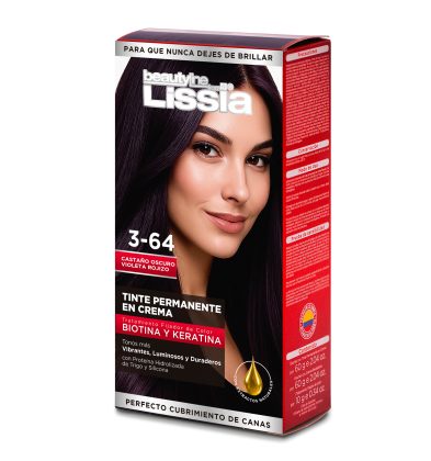 Tinte en Crema Castaño Oscuro Violeta Rojizo Gris 3-64