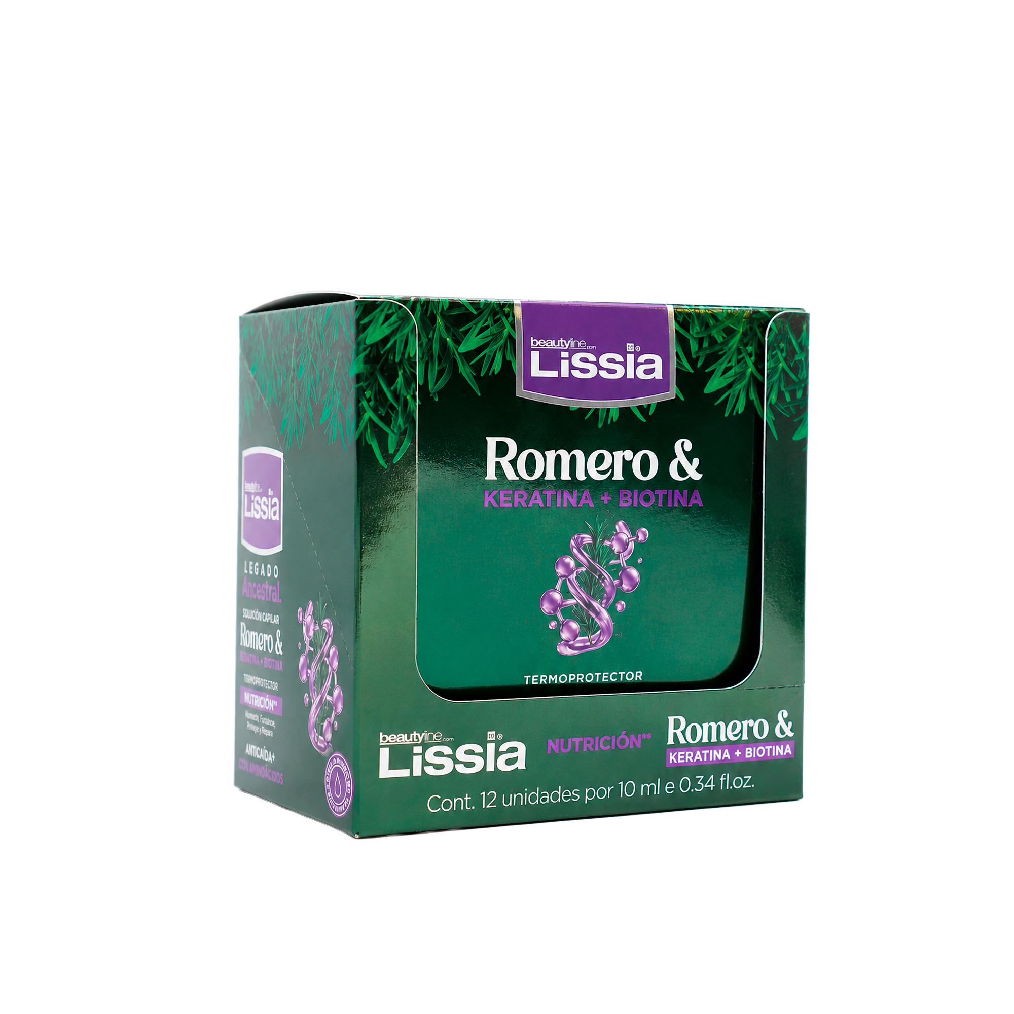 Solución Capilar Romero, Keratina y Biotina 12 Unidades - Imagen 3
